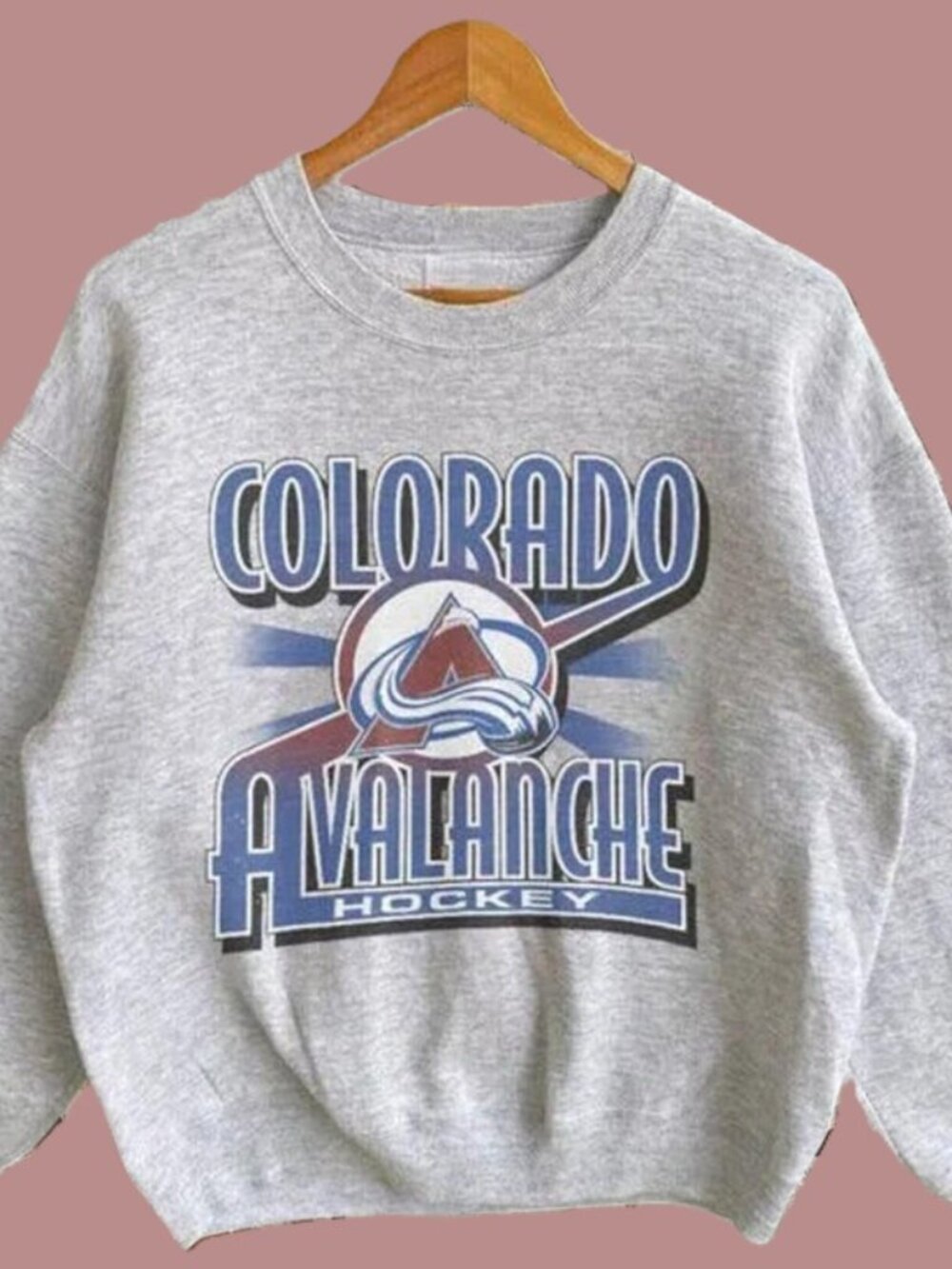 NHL Colorado Avalanche Hockey Ash Color SweatShirt Unisex Men Women